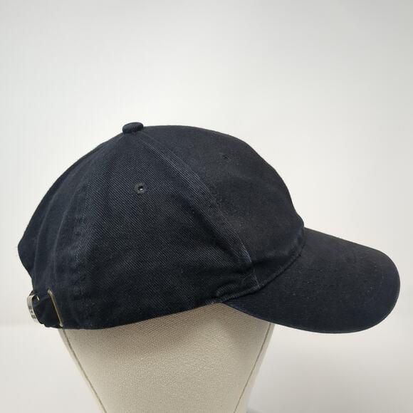 Port & Company Slideback Baseball Cap Black One Size Adjustable Vented Holes - Picture 5 of 9